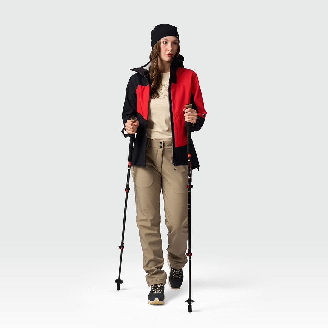 BU-6450OR women's outdoor hoody softshell jacket 3L TRIANN