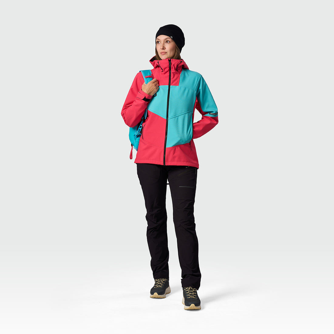 BU-6450OR women's outdoor hoody softshell jacket 3L TRIANN