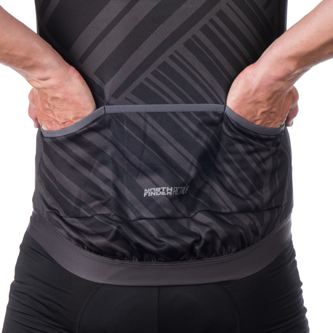 Men's full-zip cycling T-shirt TR-3901MB JAY