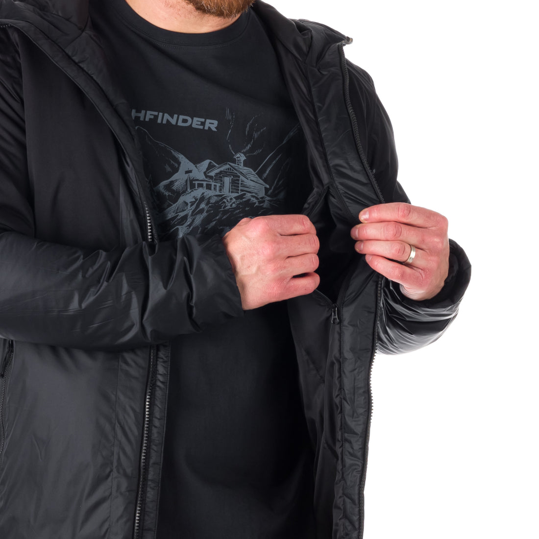 Men's insulated hybrid jacket KASHTON BU-5032OR