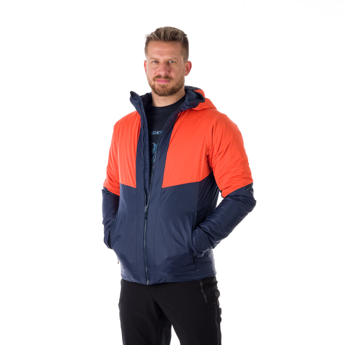 Men's insulated hybrid jacket KASHTON BU-5032OR