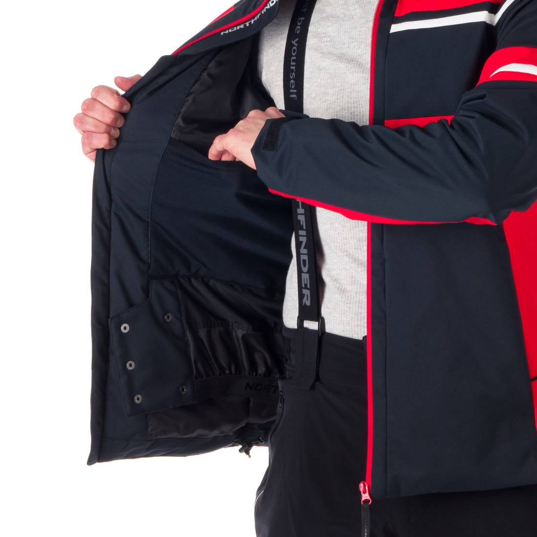 Men's insulated ski jacket BERNARD BU-5046SNW