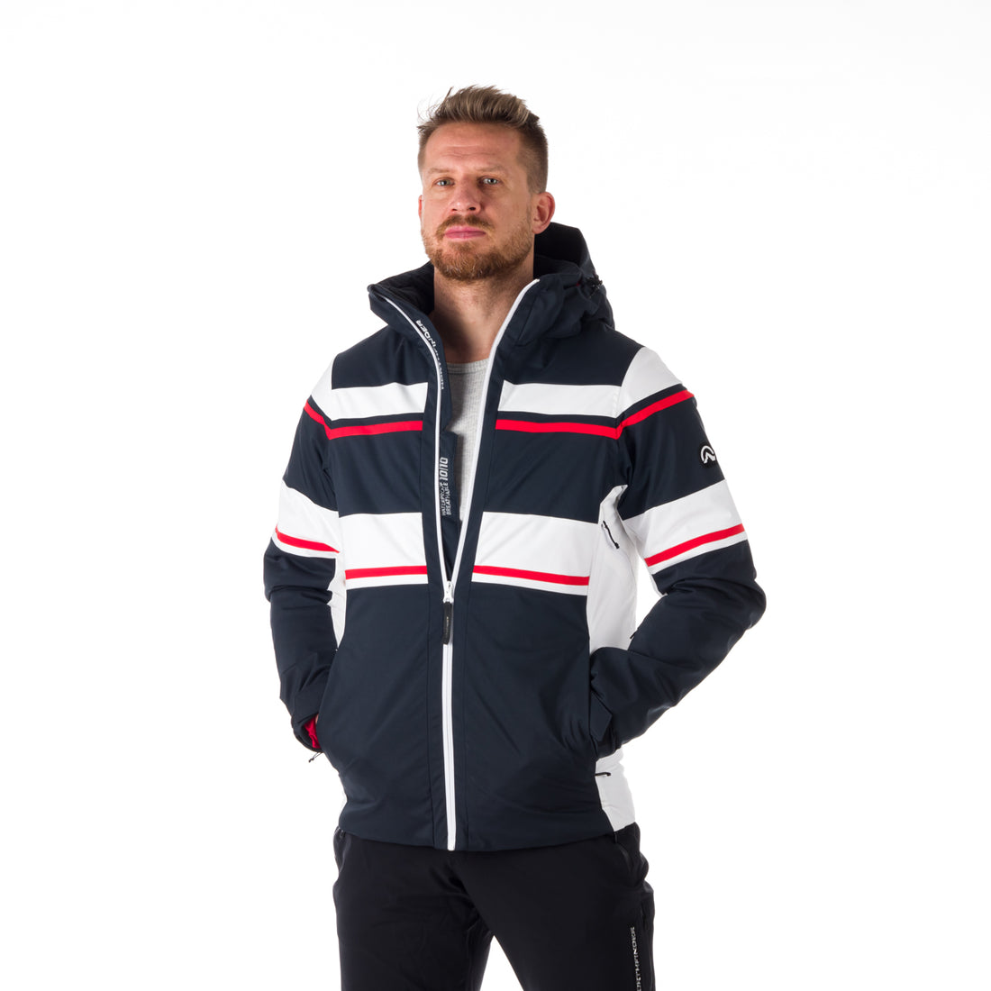 Men's insulated ski jacket BERNARD BU-5046SNW