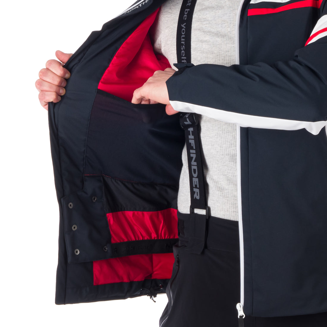 Men's insulated ski jacket BERNARD BU-5046SNW