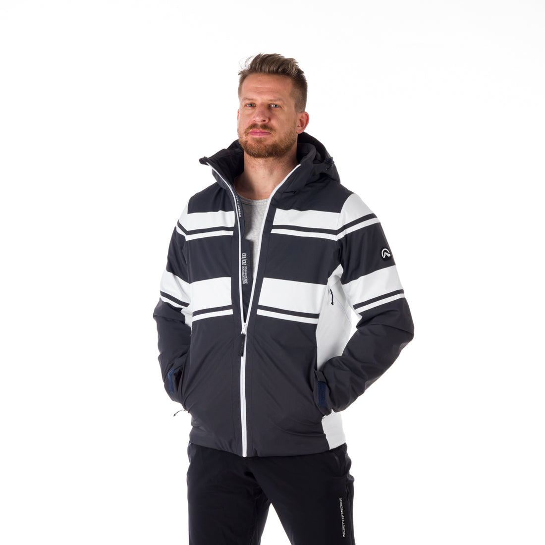 Men's insulated ski jacket BERNARD BU-5046SNW