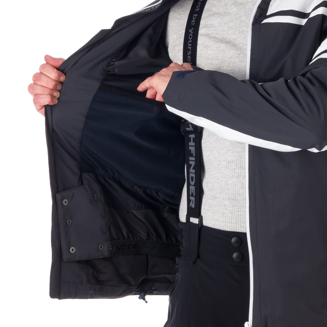 Men's insulated ski jacket BERNARD BU-5046SNW