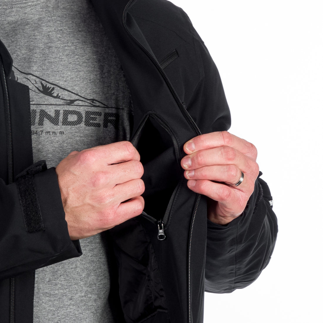 Men's insulated windproof ski jacket EARL