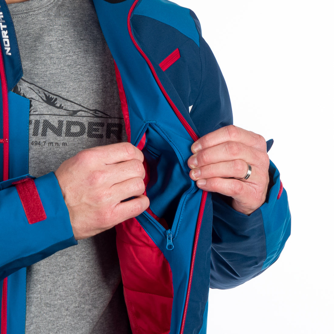 Men's insulated windproof ski jacket EARL