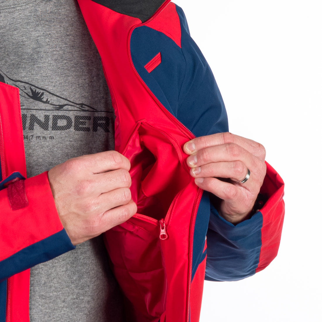 Men's insulated windproof ski jacket EARL
