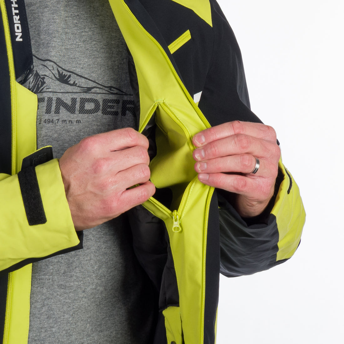 Men's insulated windproof ski jacket EARL