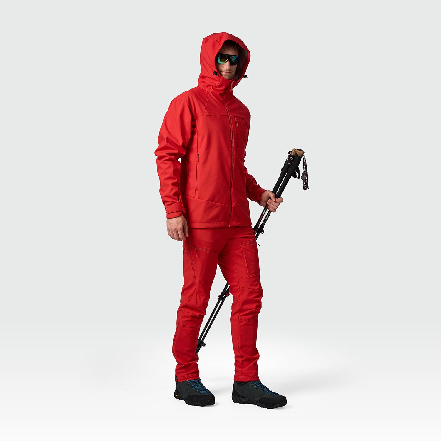 NORTHFINDER International Pánska outdoorová softshellová bunda s kapucňou 3L