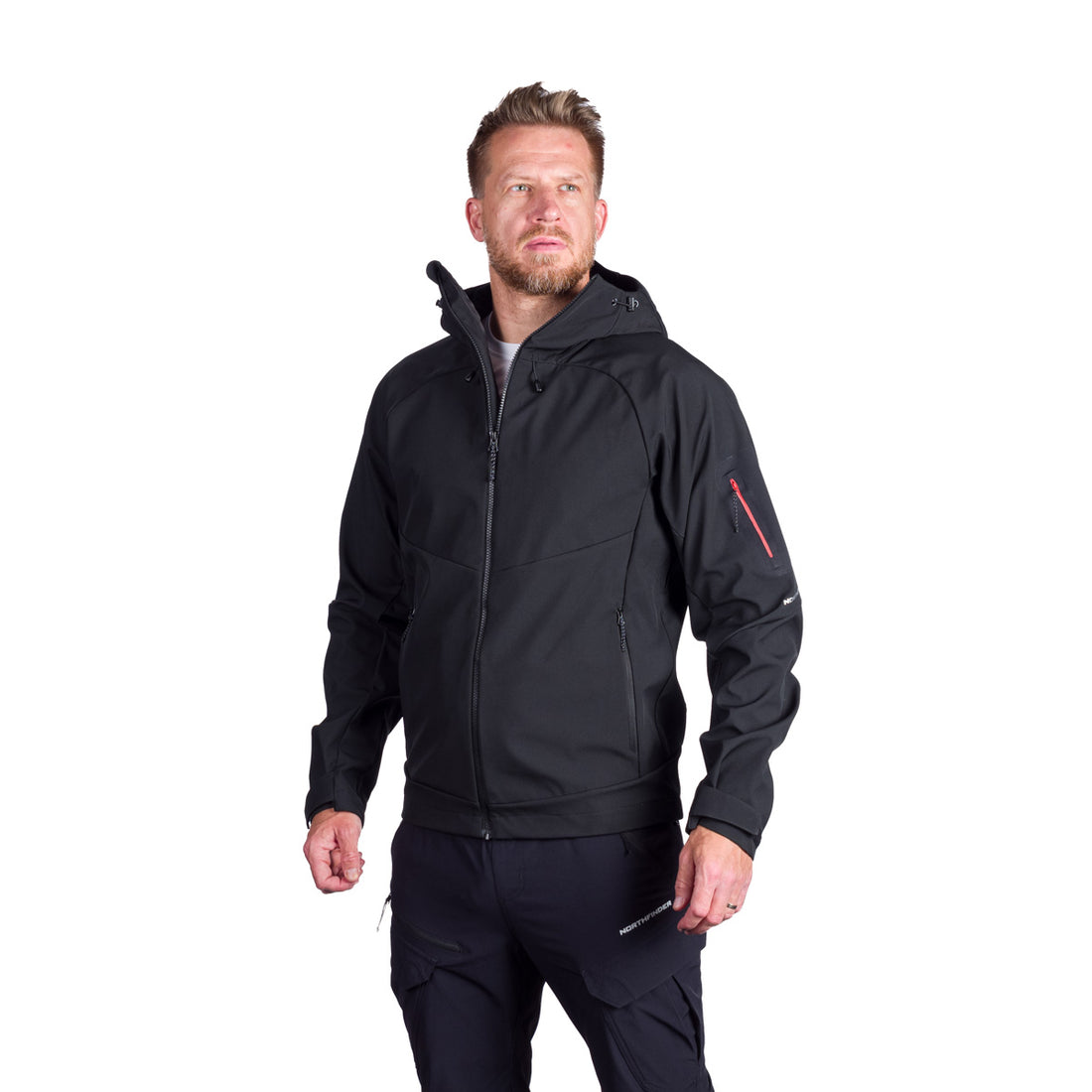 Men's outdoor softshell 3L jacket with hood BRIO