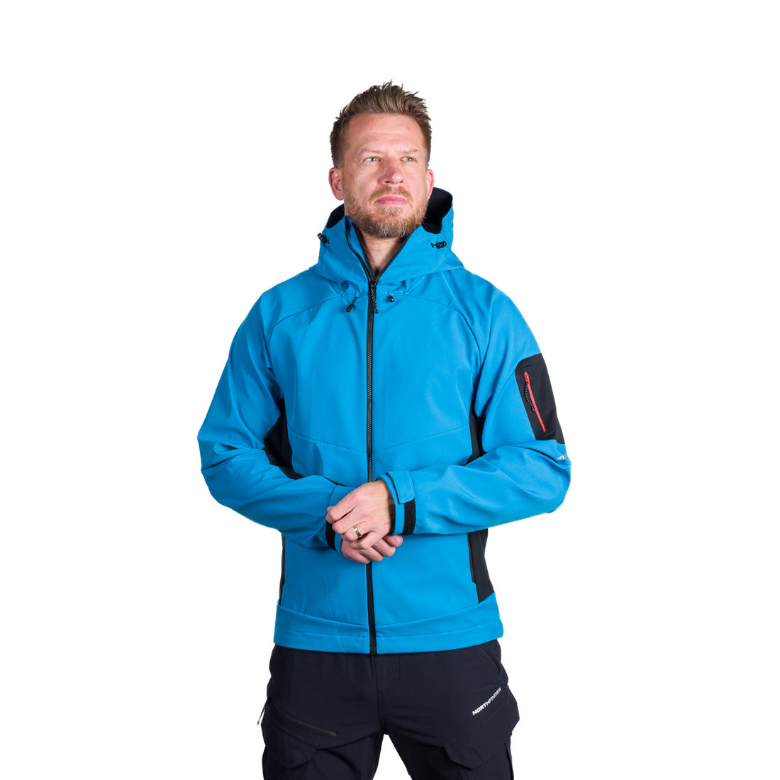 Men's outdoor softshell 3L jacket with hood BRIO