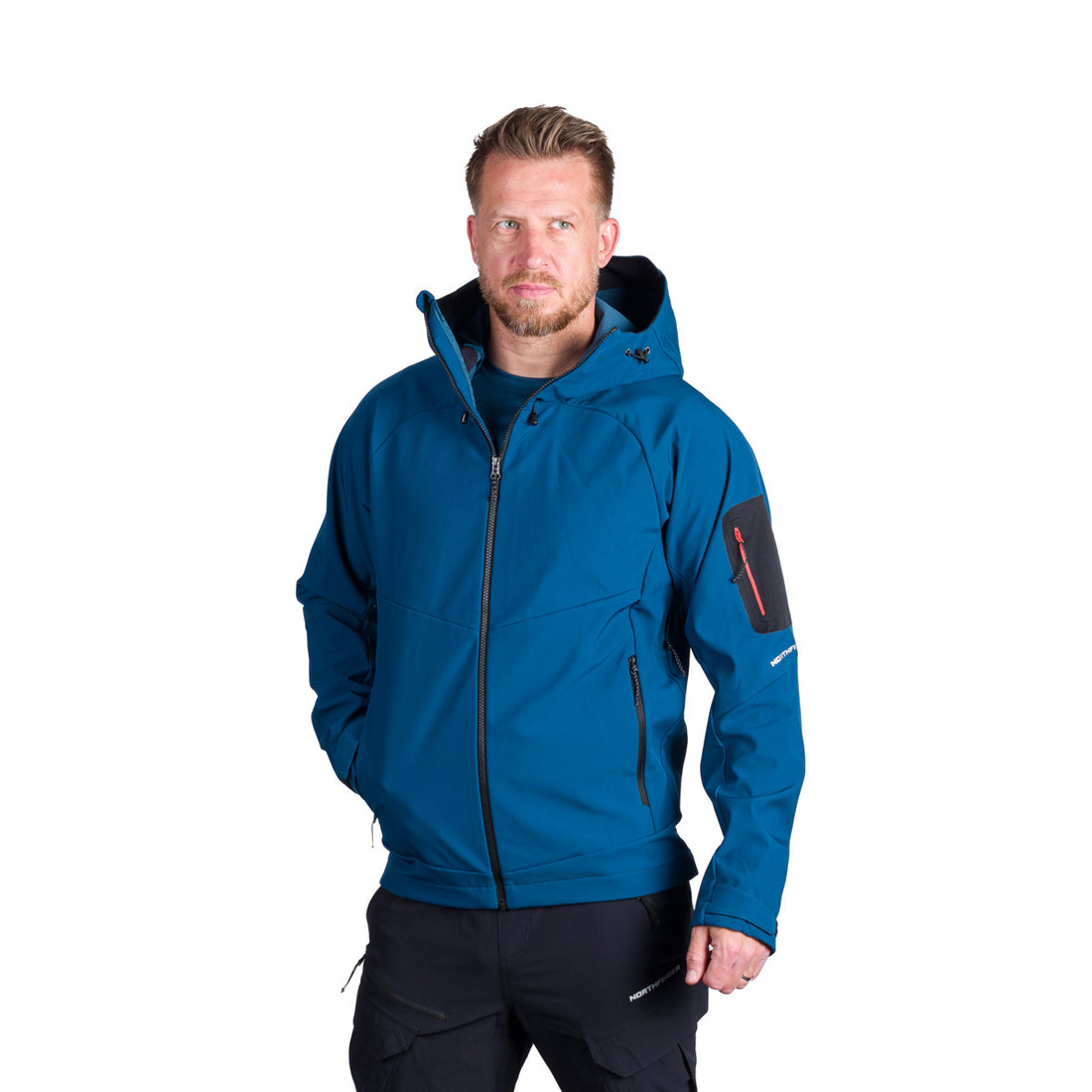 Men's outdoor softshell 3L jacket with hood BRIO