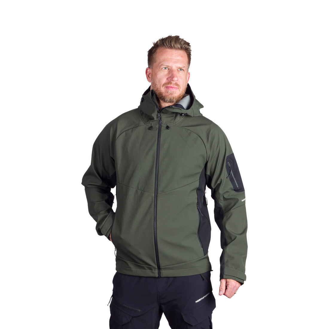 Men's outdoor softshell 3L jacket with hood BRIO