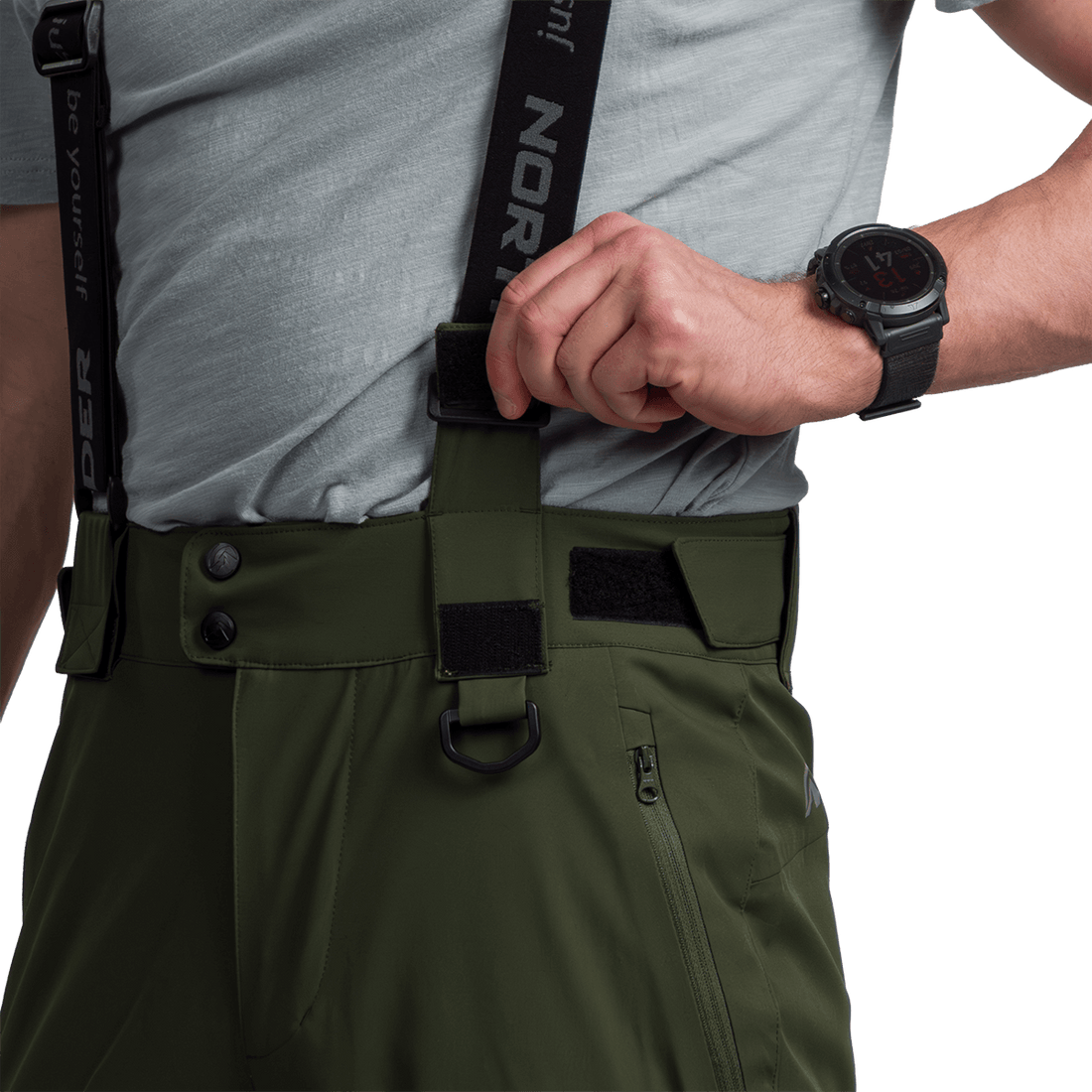  Men's ski pants with braces ISHAAN