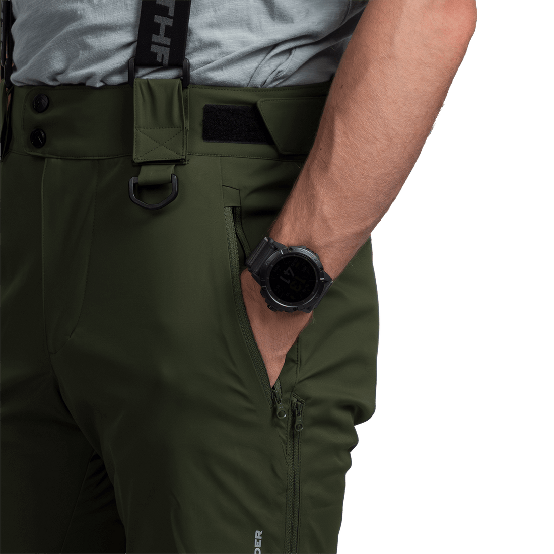 Men's ski pants with braces ISHAAN
