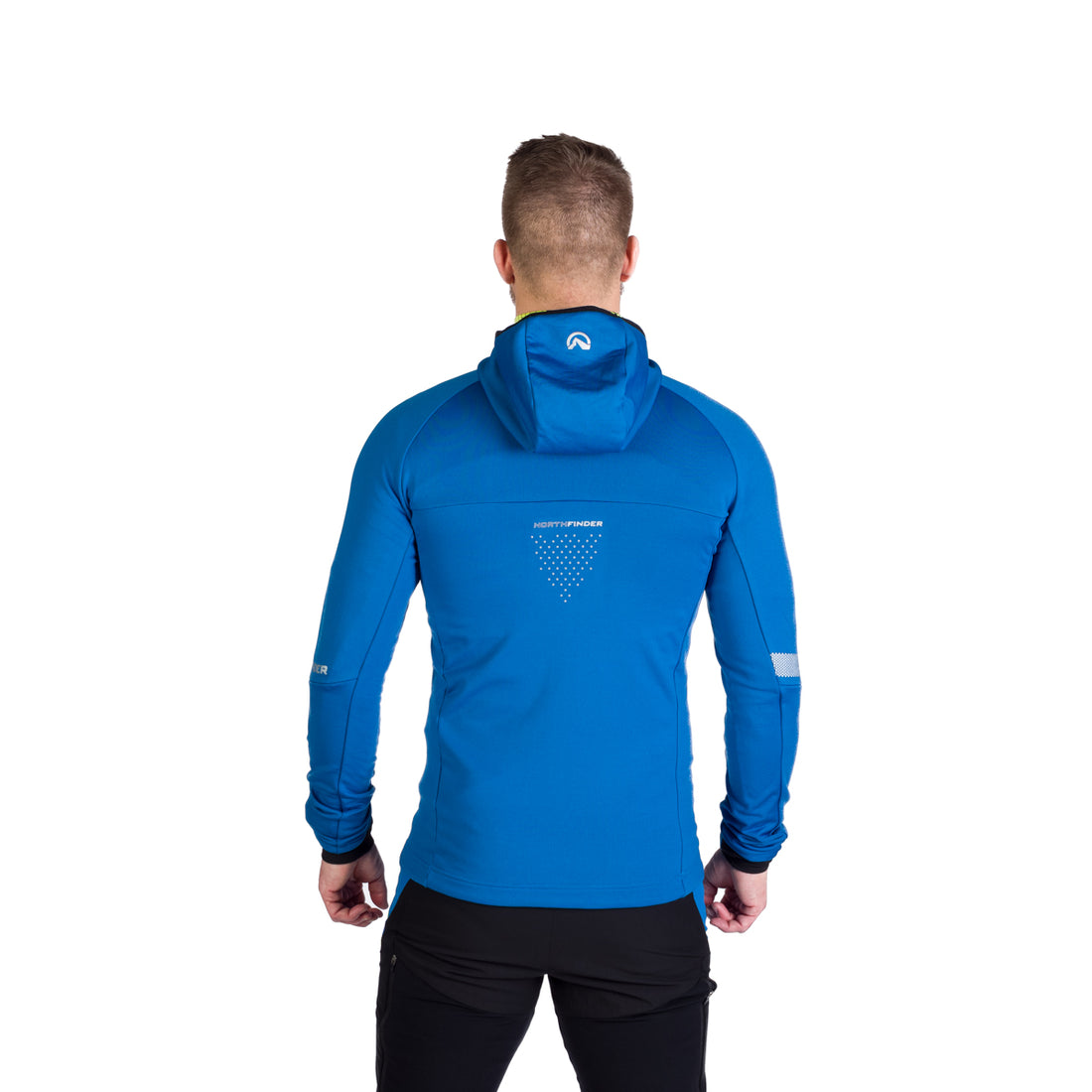 Men's ski-touring grid full-zip sweatshirt for active sports ZELEZNY
