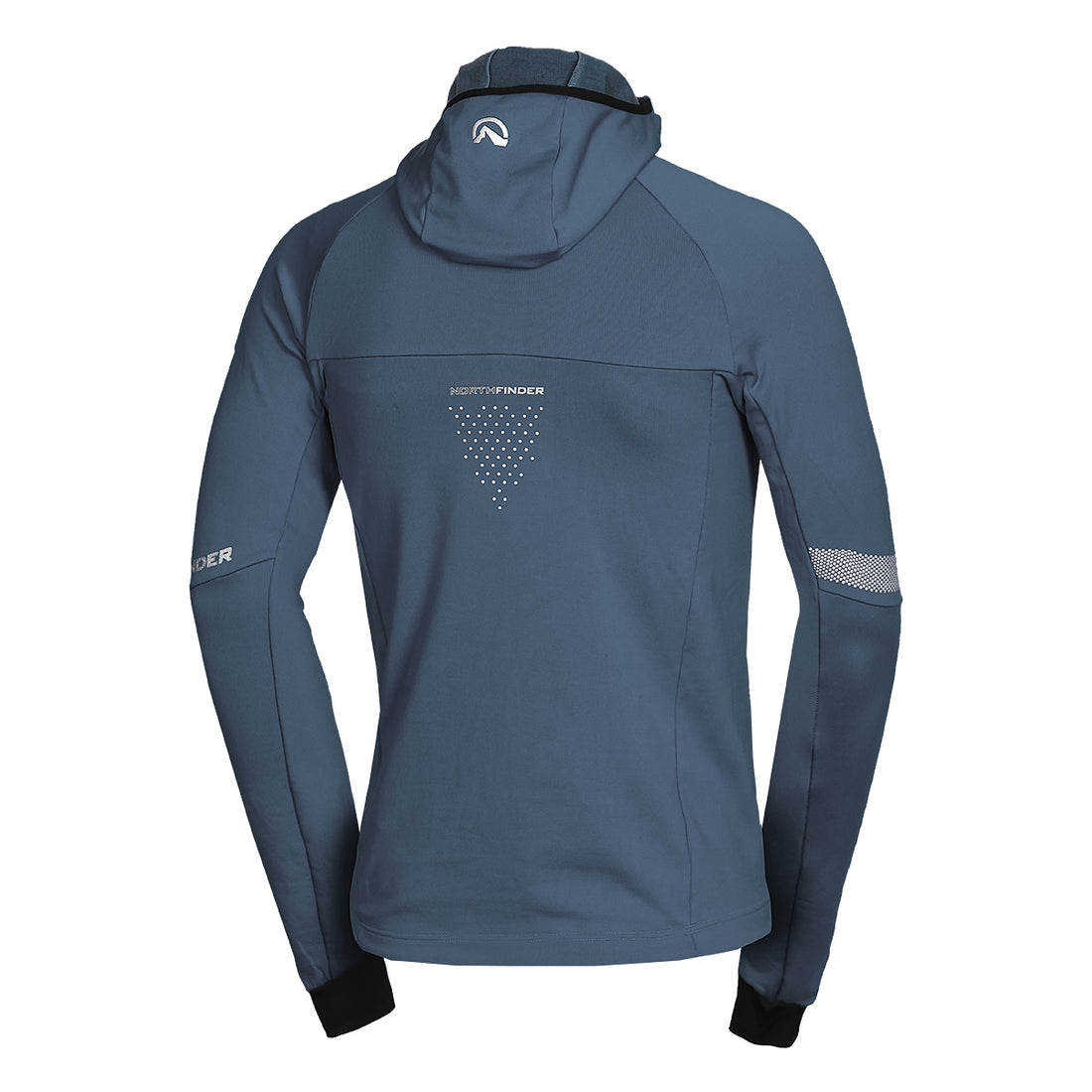 Men's ski-touring grid full-zip sweatshirt for active sports ZELEZNY