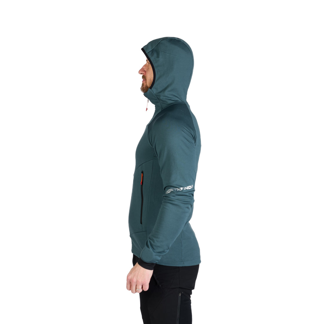 Men's ski-touring grid full-zip sweatshirt for active sports ZELEZNY