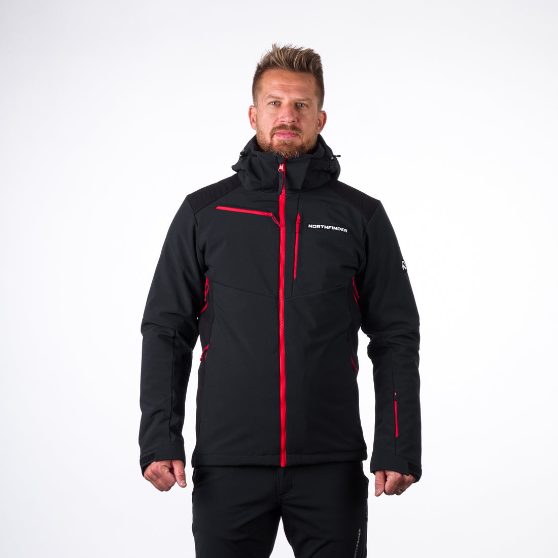 Men's softshell ski jacket DREWIN BU-5009SNW