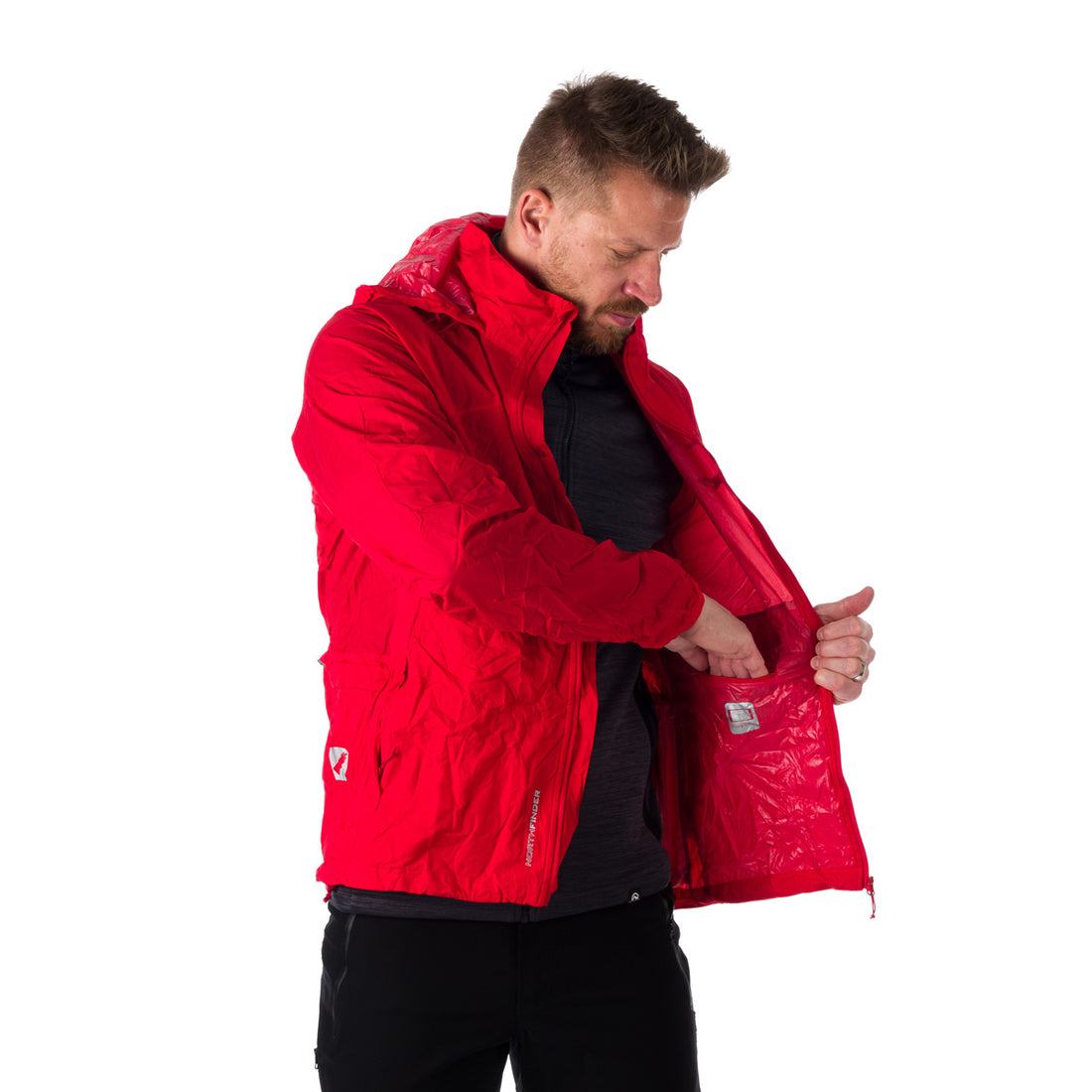 Men's waterproof multisport jacket stowable 2L NORTHKIT