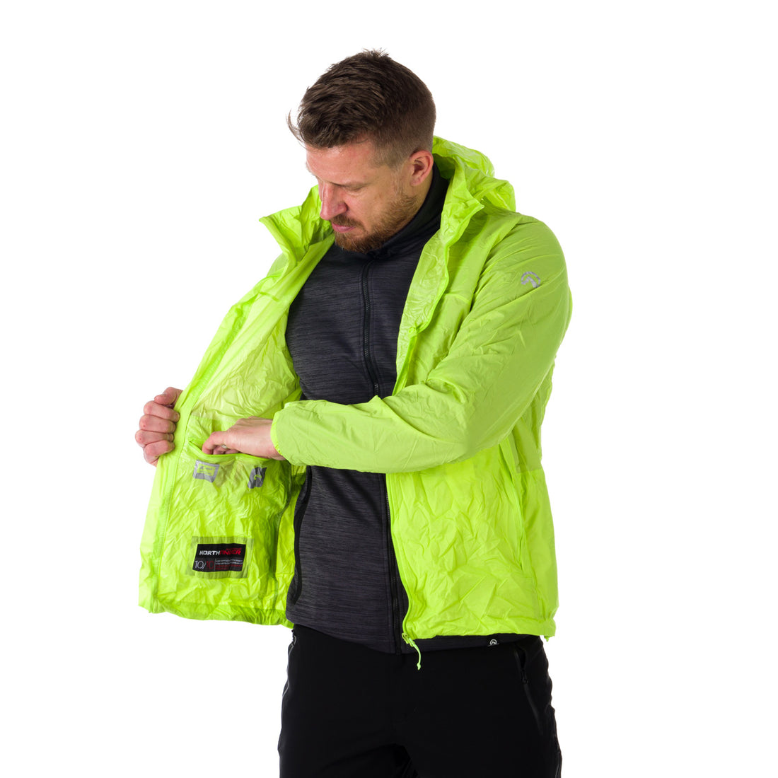 Men's waterproof multisport jacket stowable 2L NORTHKIT