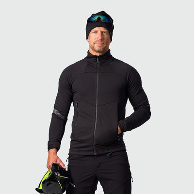 MI-36271SKP men's ski-touring sweater grid active sport full zip ZELEZNY1