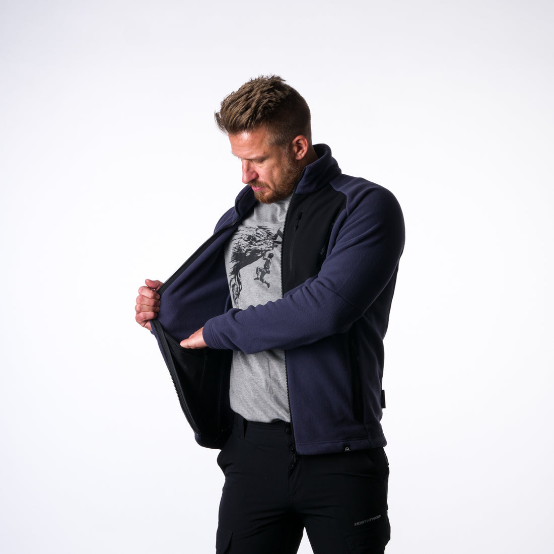 MI-3738PRO-SH men's fleece sweatshirt  polartec® micro 200 Pupov