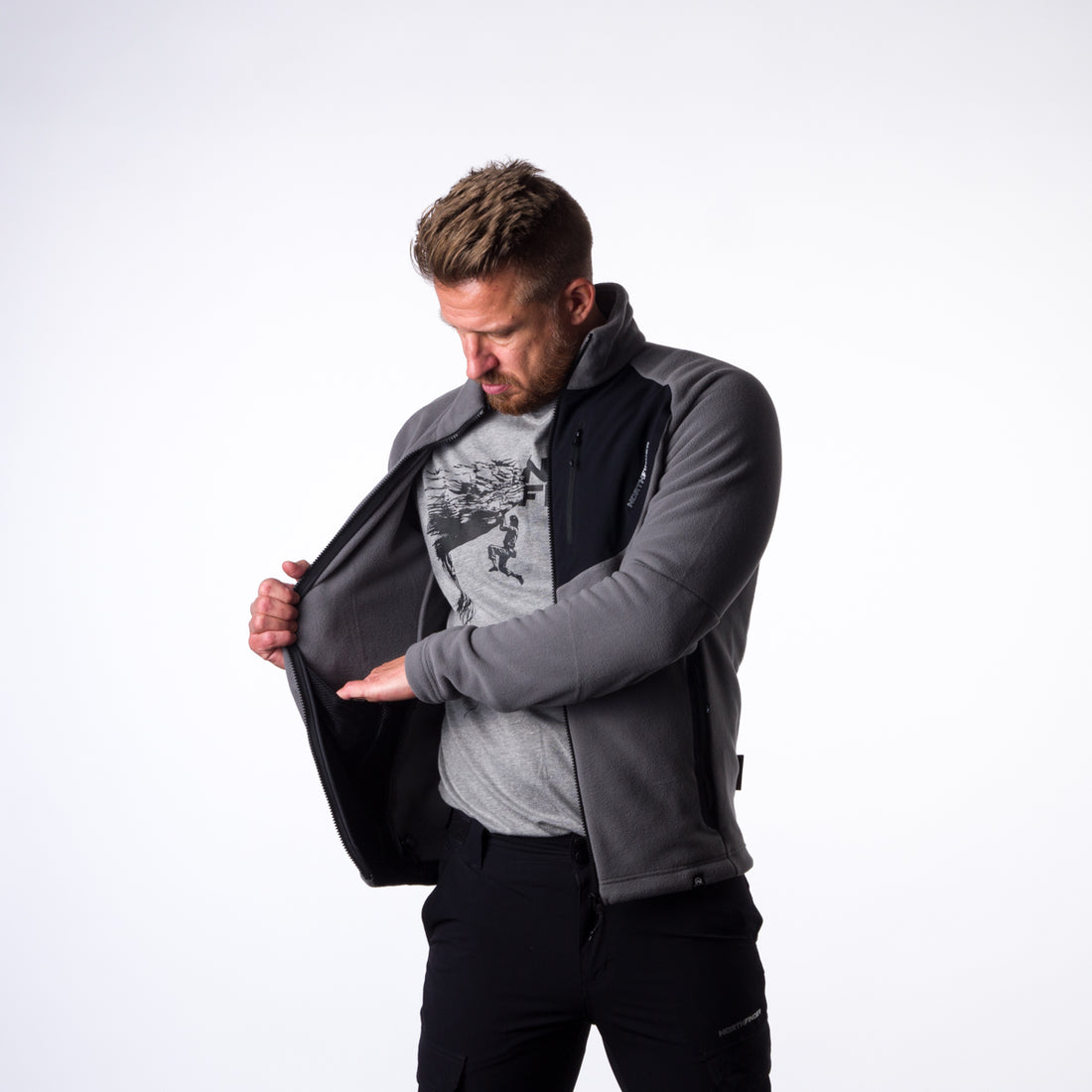 MI-3738PRO-SH men's fleece sweatshirt  polartec® micro 200 Pupov