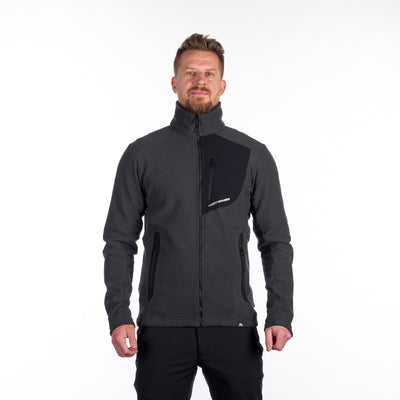 MI-3813OR men's trekking fleece sweater melange style BOB