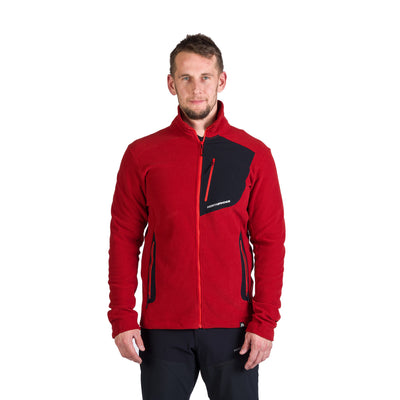 MI-3845OR men's trekking fleece sweater melange style LUDOVICO