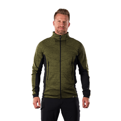 MI-3920OR men's melange fleece sweater ELIAS