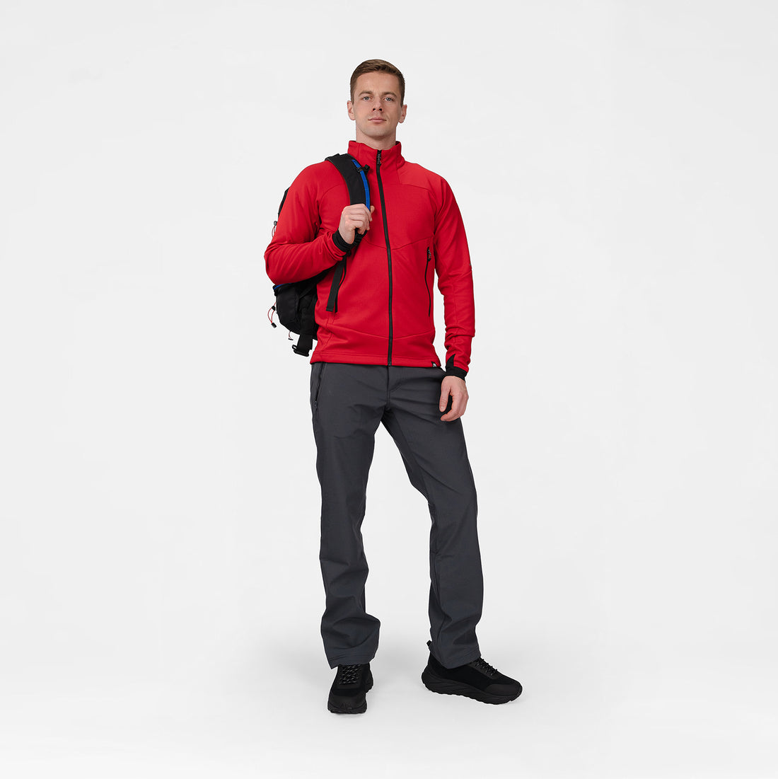MI-3923OR men's lightweight fleece grid sweater JACINTO
