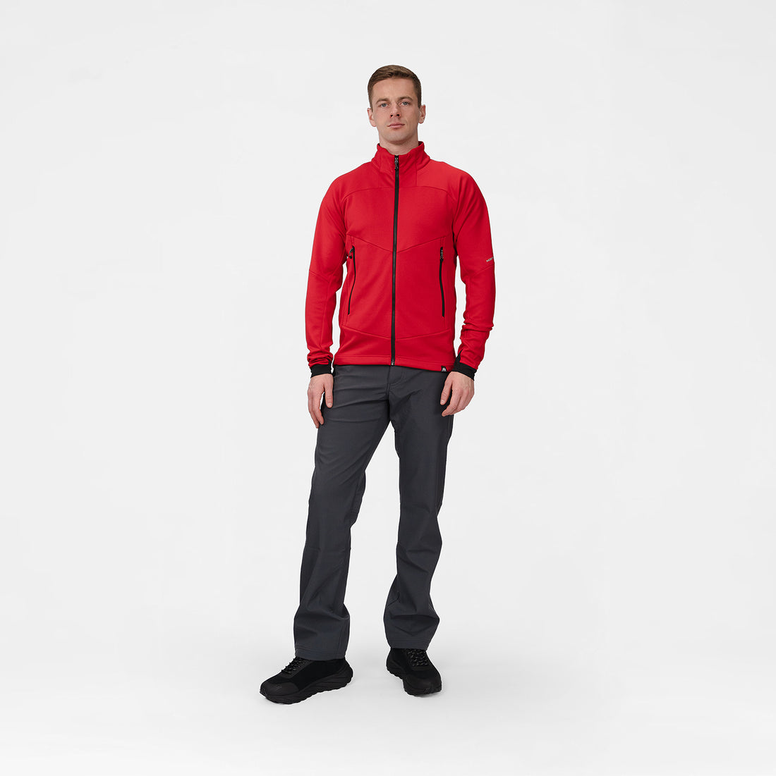 MI-3923OR men's lightweight fleece grid sweater JACINTO