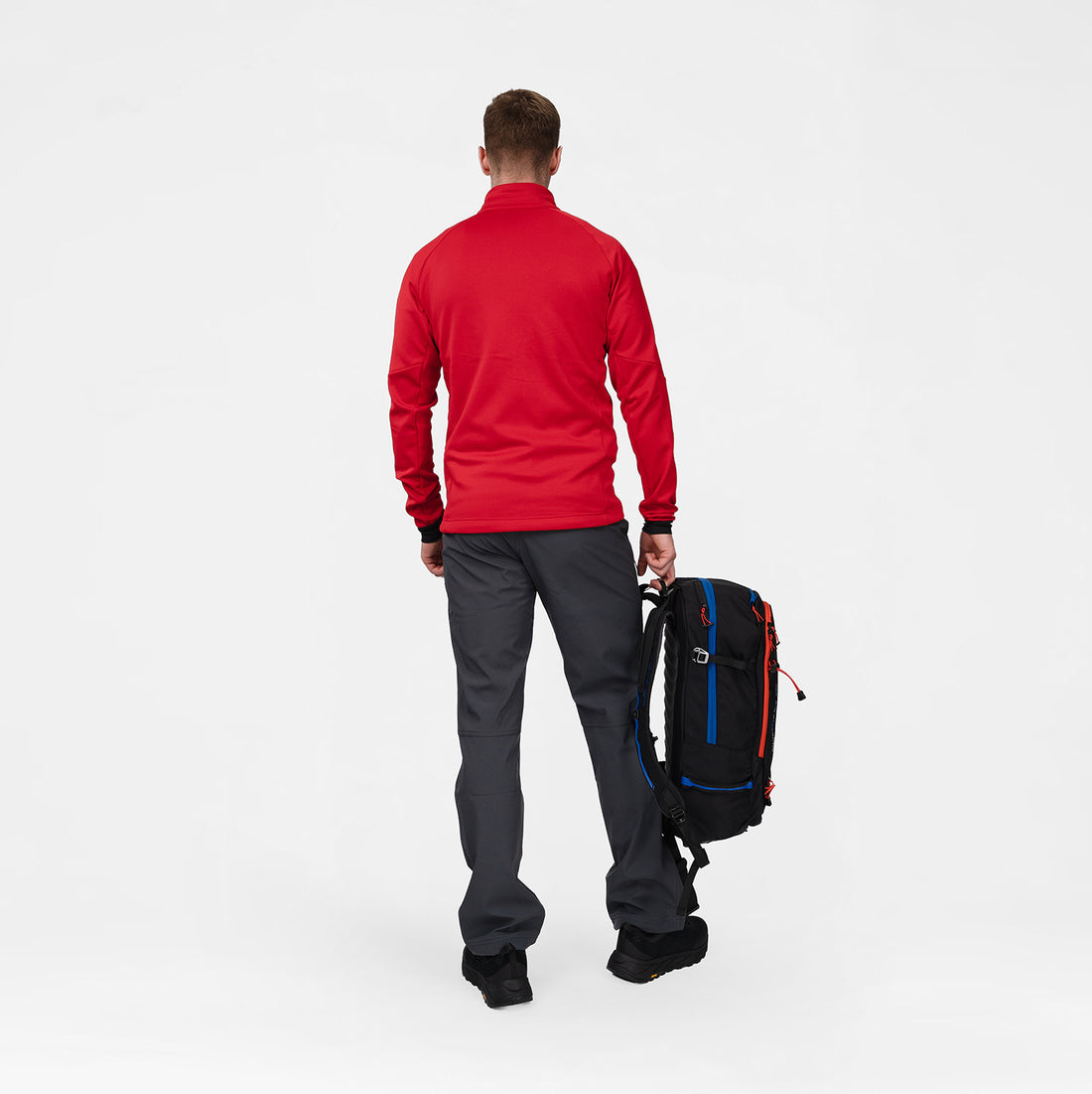 MI-3923OR men's lightweight fleece grid sweater JACINTO