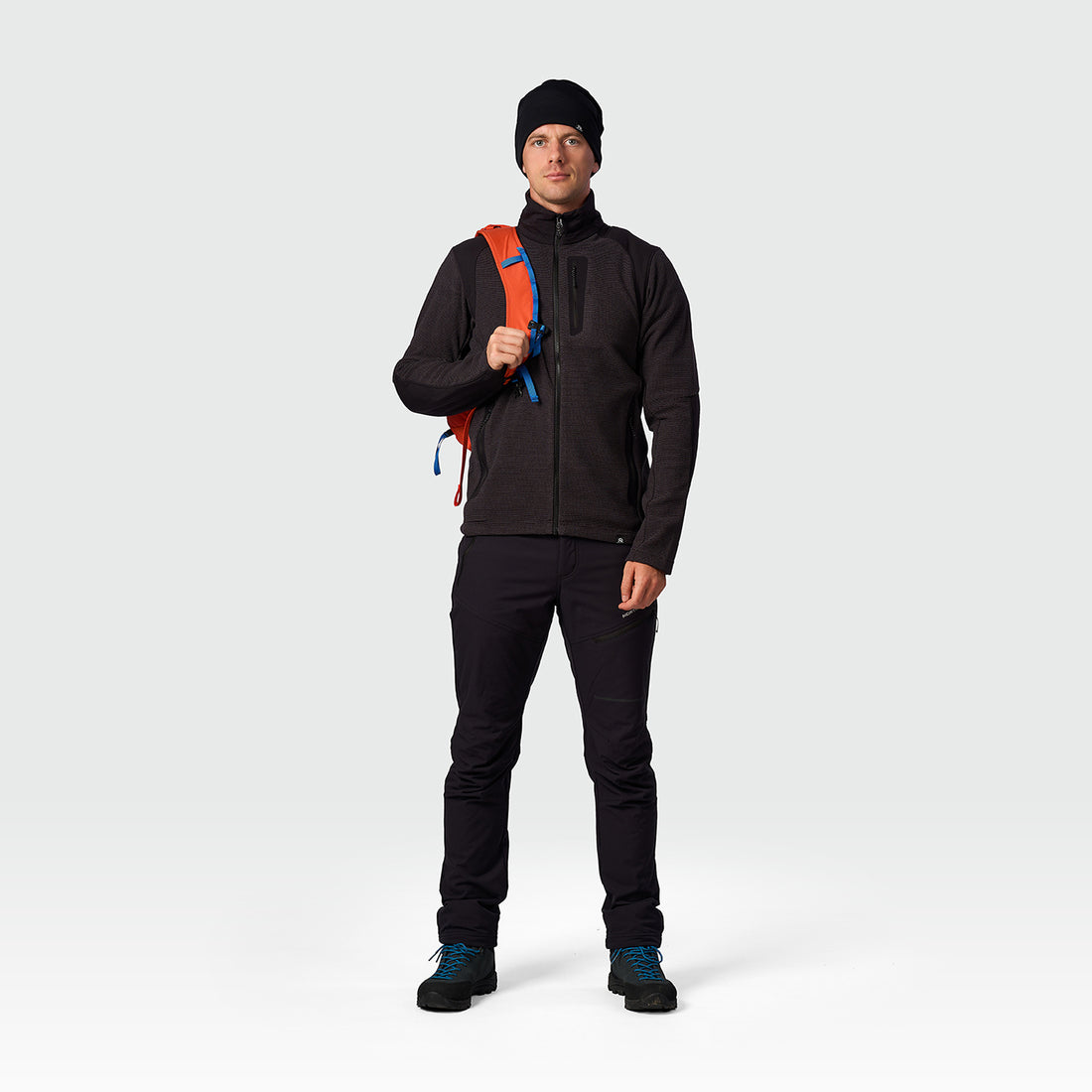 MI-3943OR men's trekking technical sweater with reinforcement TIAN