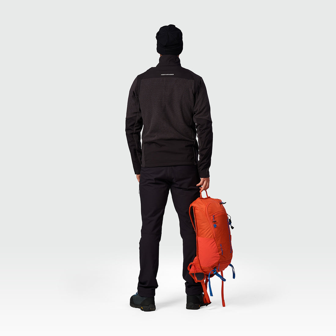 MI-3943OR men's trekking technical sweater with reinforcement TIAN