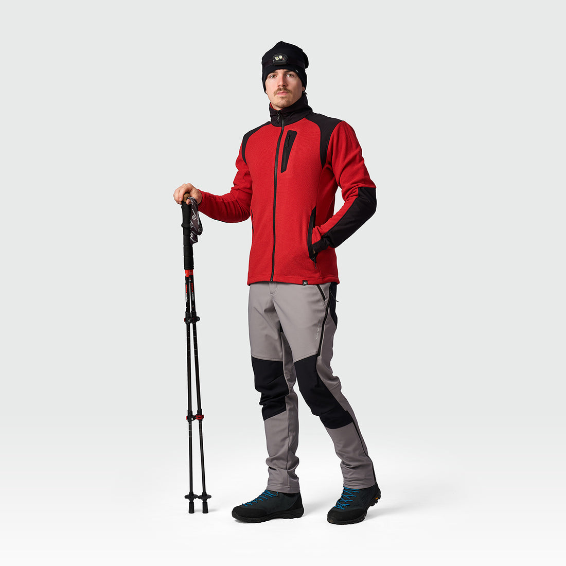 MI-3943OR men's trekking technical sweater with reinforcement TIAN