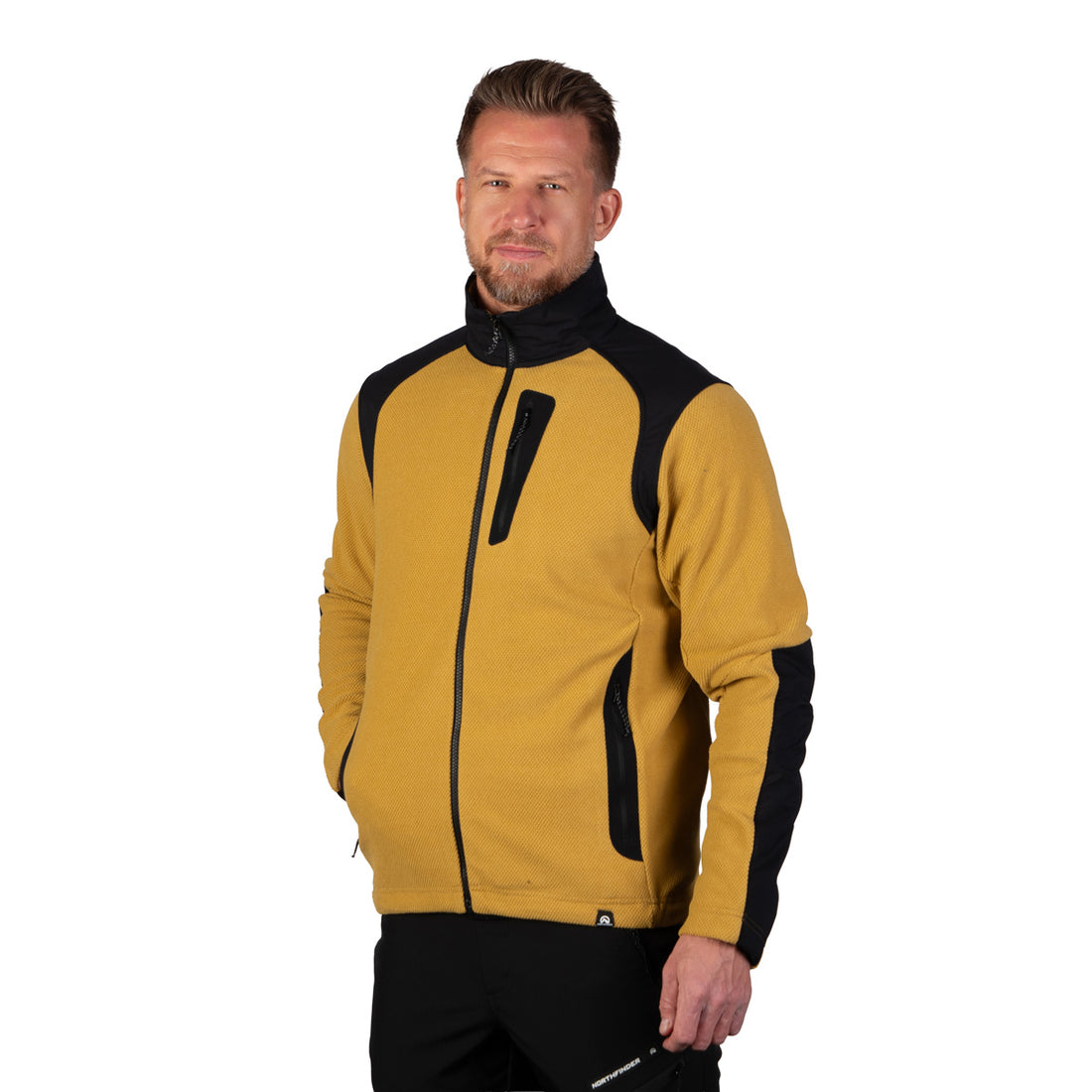 MI-3943OR men's trekking technical sweater with reinforcement TIAN