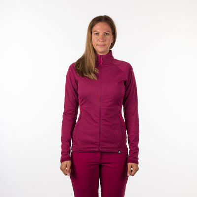 MI-4722OR women's grid fleece sweatshirt outdoor look MARYAM