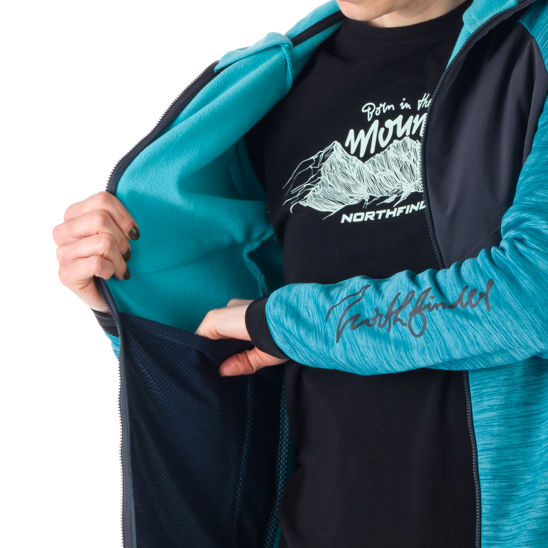MI-4770OR women's melange outdoor active hoodie sweater ADDILYN
