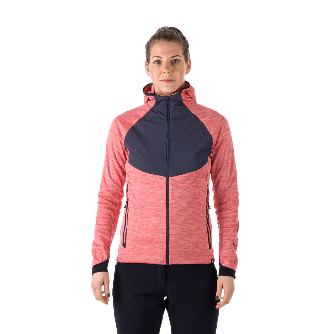MI-4770OR women's melange outdoor active hoodie sweater ADDILYN