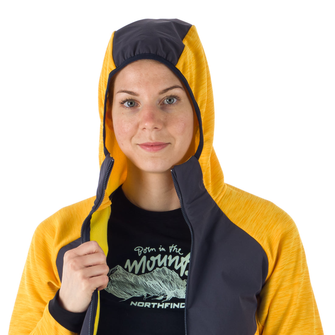 MI-4770OR women's melange outdoor active hoodie sweater ADDILYN