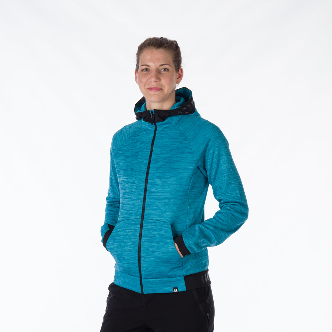 MI-4794OR women's melange hoody active sweater FELICIA