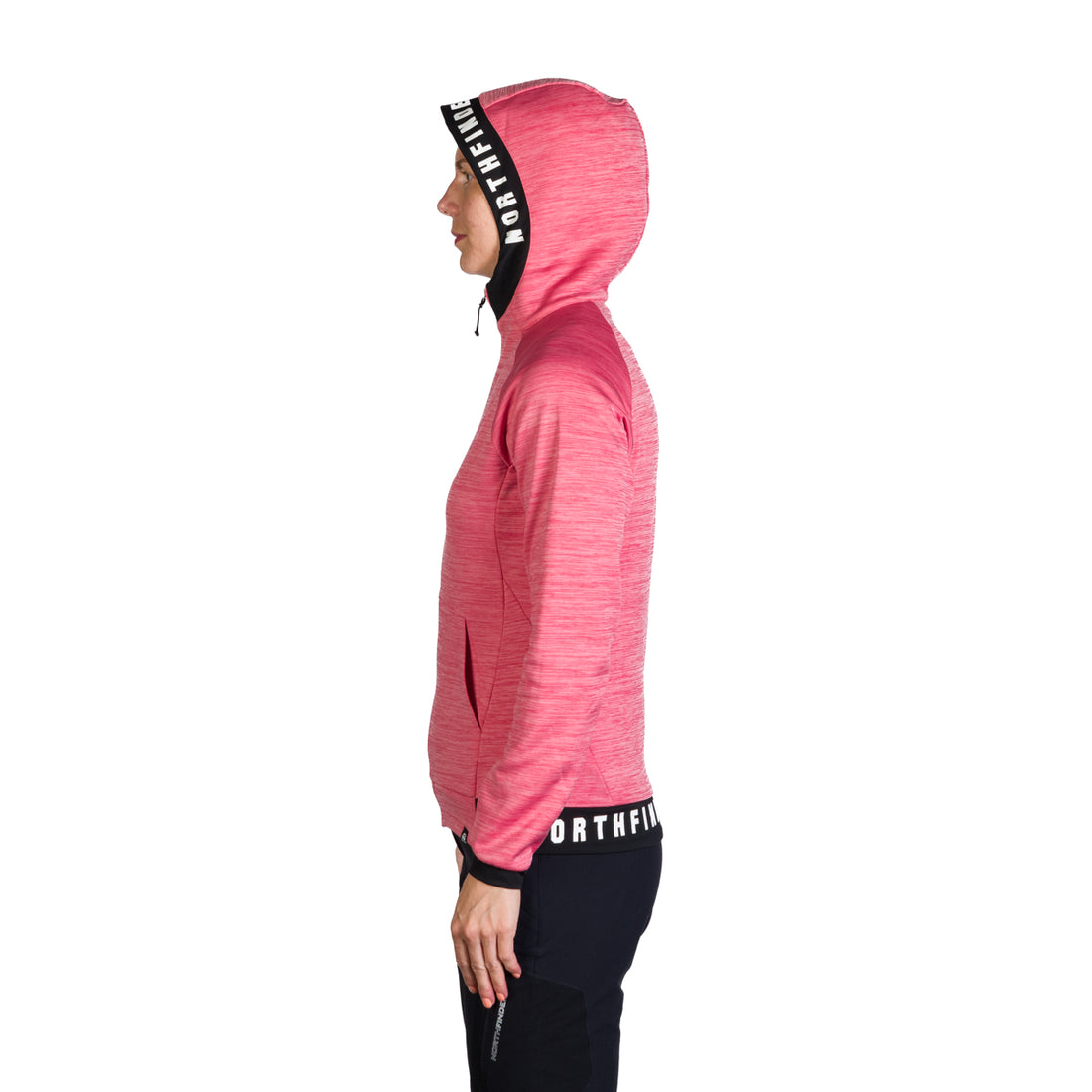 MI-4794OR women's melange hoody active sweater FELICIA
