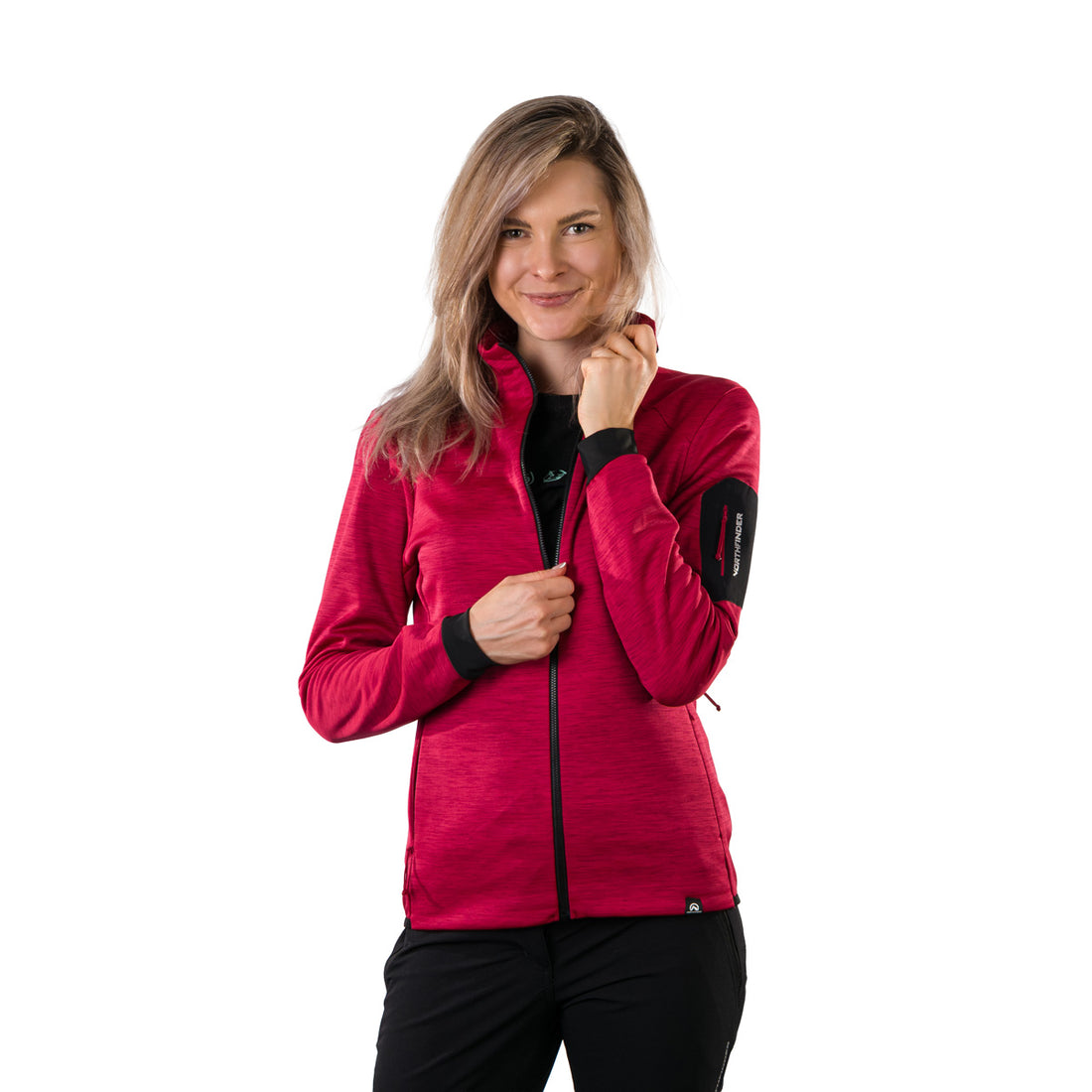 MI-4871OR women's mountain outdoor melange fleece sweater KERI