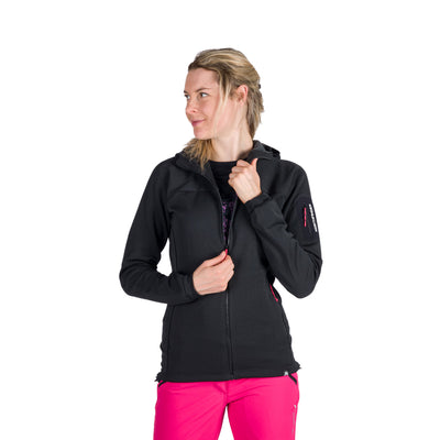 MI-4872OR women's mountain melange fleece hoody sweater MARCELLA