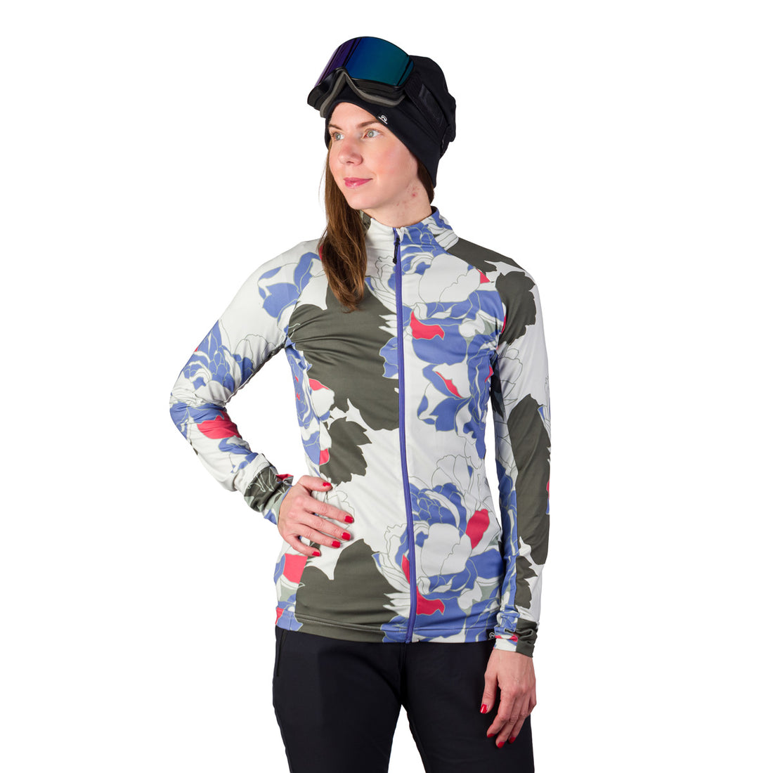 MI-4935SNW women's ski technical allover print sweater TIARA
