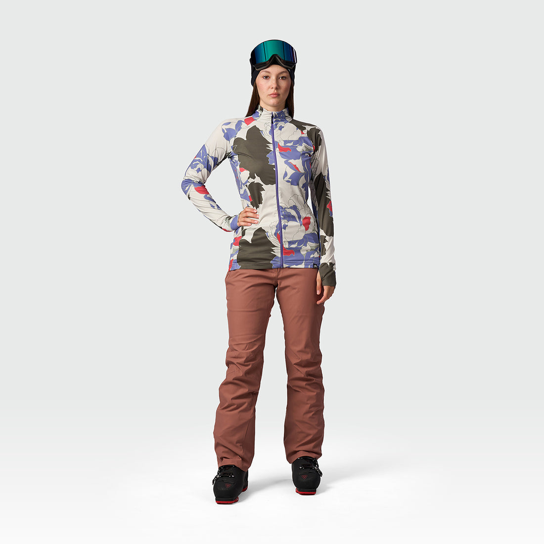 MI-4935SNW women's ski technical allover print sweater TIARA